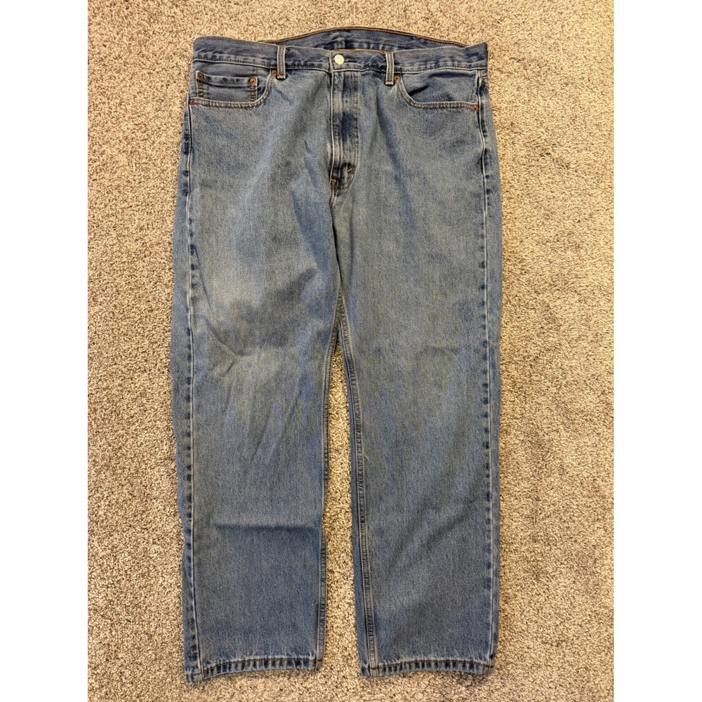 Levis 505 Jeans Mens 40x30 Blue Regular Fit Straight Leg Medium Wash Denim